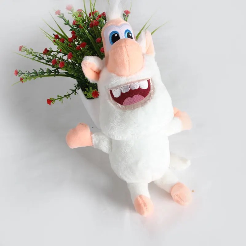 Русская Буба мультфильм маленькая белая свинка плюшевая игрушка белая обезьяна мягкая хлопковая кукла Фигурки игрушки для детей рождественские подарки
