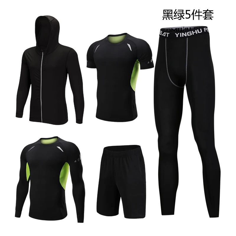 5PCS Set Men's Compression GYM Tights Sports Sportswear Suits Training Clothes Suits Workout Jogging Clothing Tracksuit Sports 5PCS Set Men's Compression GYM Tights Sports Sportswear Suits Training Clothes Suits Workout Jogging Clothing Tracksuit Sports