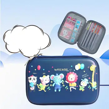 

School Pencil Case Large Storage Pen Case for Girl Boys Cute Stationery Kit Office Stationery Acceptance Essential Supplies