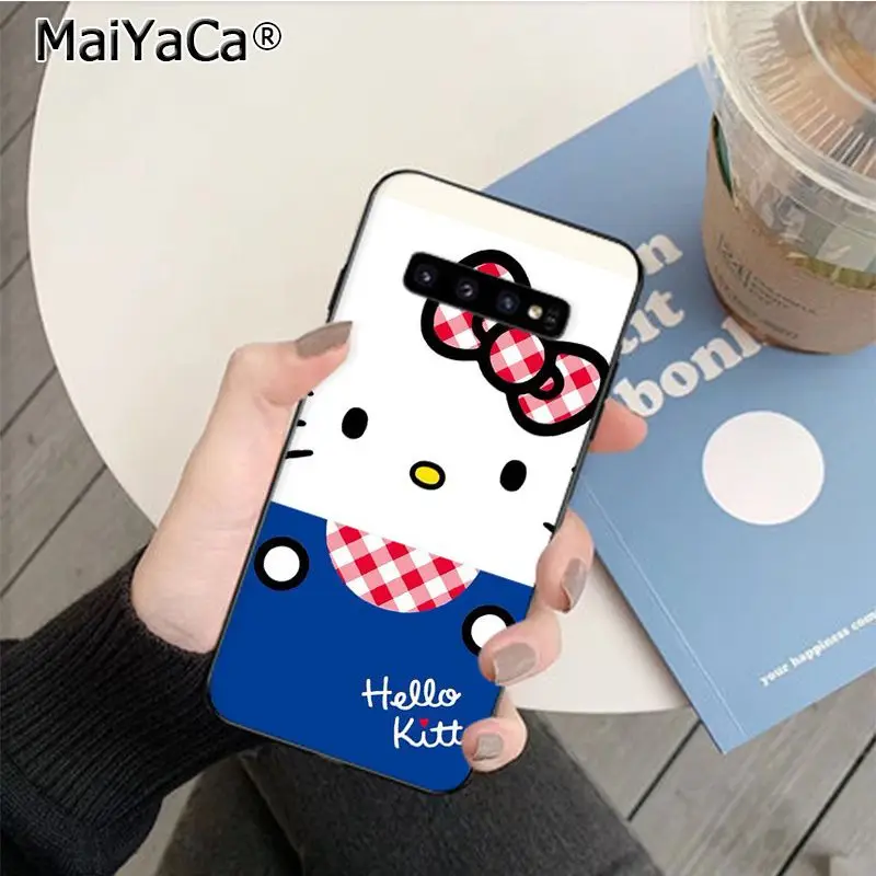 MaiYaCa милый розовый чехол с рисунком hello kitty для телефона samsung S9 S9 plus S6 edge plus S7 S7edge S8 S8plus S10 S10 plus