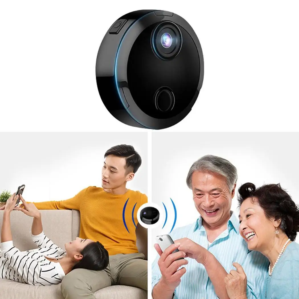 Смарт Wifi мини камера HD 1080p IP до 64 Гб 1920x1080 P сетевой Инфракрасный COMS ночного видения обнаружения движения