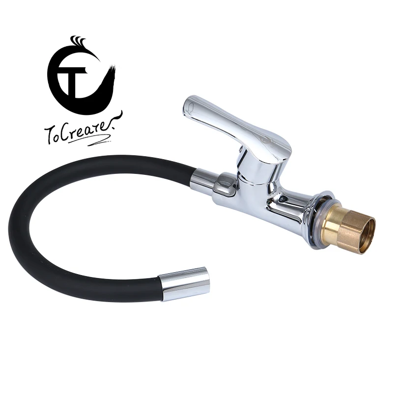 

Kitchen Silica Gel Basin Faucet Black Stainless Steel Spin Sink Mixer Tap Deck Mount Single Hole Hot&Cold water