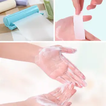 

5pcs Disposable Soap Paper Portable Hand Washing Paper Travel Soap Paper Soap Confetti Coiling Block