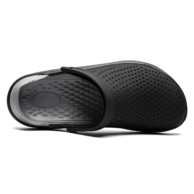 Мужские сандалии; туфли с перфорацией; резиновые сабо для мужчин; EVA унисекс; садовая обувь; черные туфли с перфорацией; Adulto Cholas Hombre
