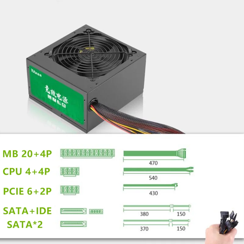 PSU для Sama Yuhui конкурентоспособный источник питания 550/450 ATX12V игра Mute источник питания 400 Вт/300 Вт источник питания ATX340-N ATX331-W