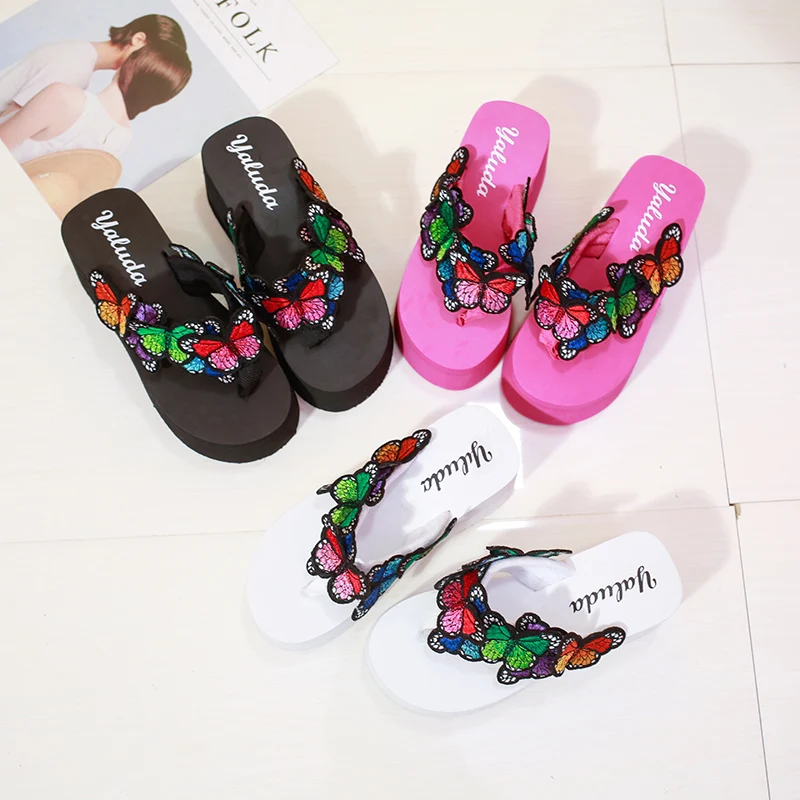 Sandalias mujer 2018 Дамские тапочки сандалии-вьетнамки модные обувь на клиновидной платформе Тапочки zapatillas chinelo sandalia