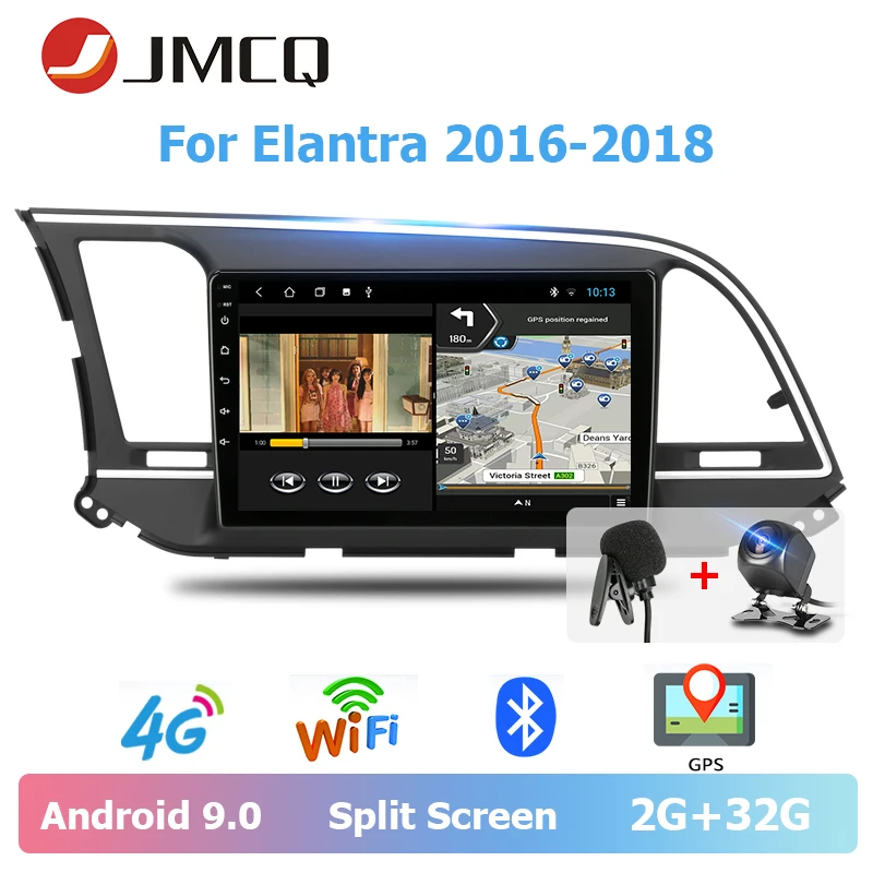 JMCQ 9 &quotавтомобильное радио 2 Din Android 0 для Hyundai Elantra 2016-2018 плеер Bluetooth Мультимедиа