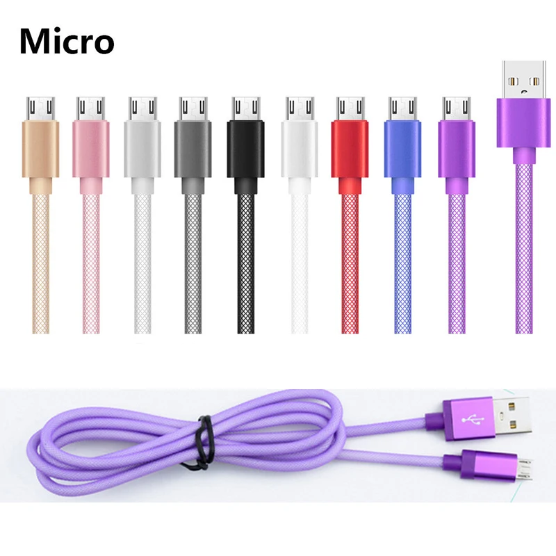 50 шт. 2 м Micro USB кабель для быстрой зарядки для Xiaomi Redmi Note 5 Pro Android Мобильный кабель передачи данных телефона для samsung S7 Micro зарядное устройство