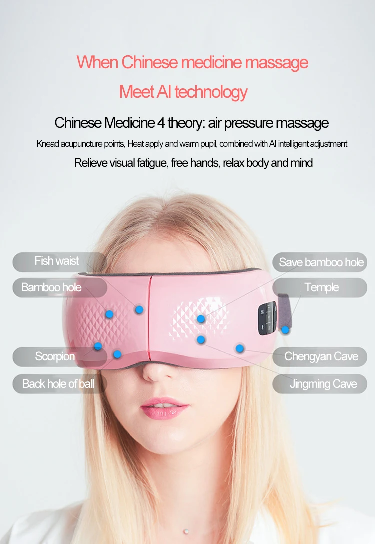 Dispositivo de Cuidados com os Olhos Electirc Inteligente Olho Massageador Anti Rugas Olhos Massagem Fadiga Aliviar Círculos Escuros Remover Aquecido Relaxar 18 Massagem olho Instrumento