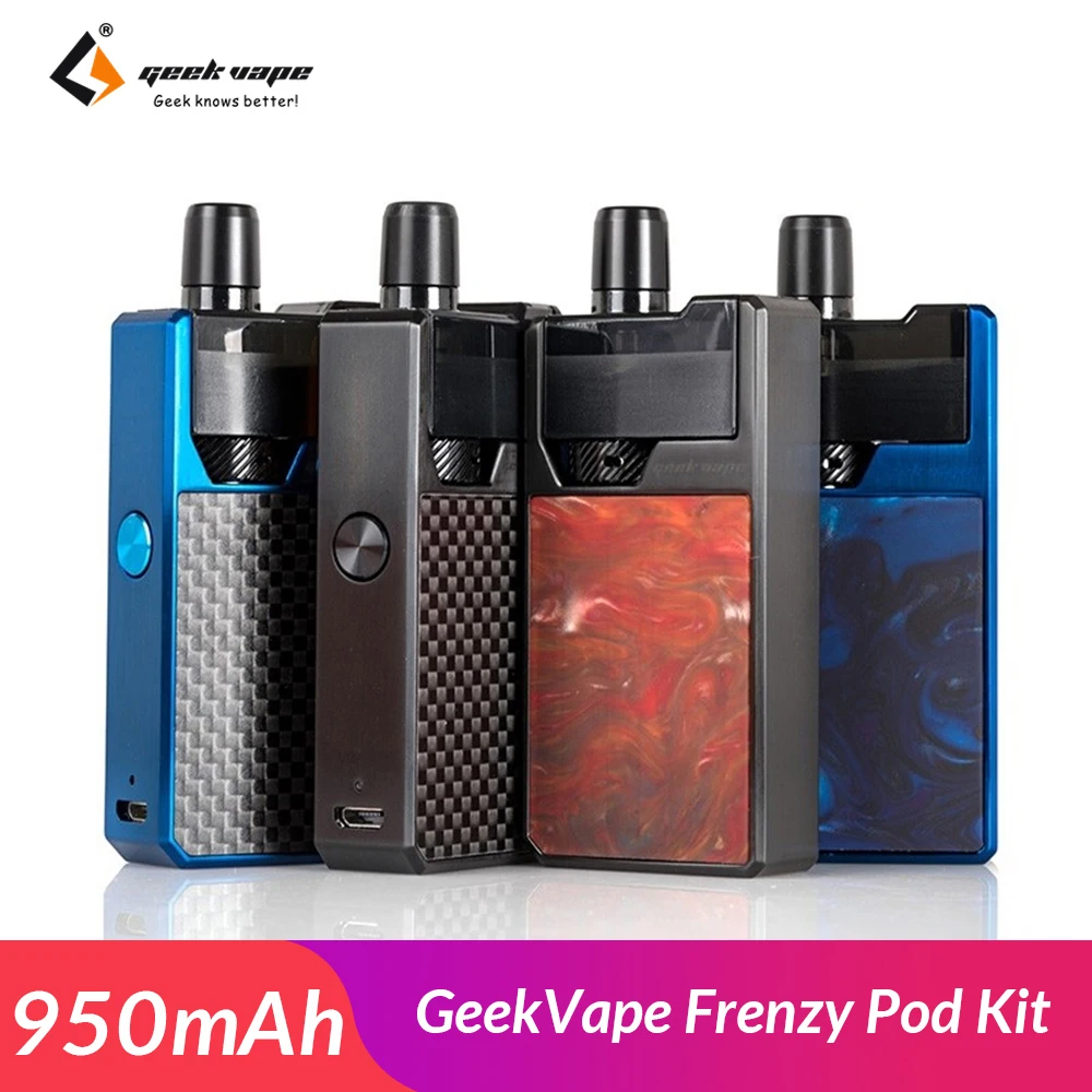 Габаритный оригинальный комплект Geekvape Frenzy Pod батарея 950 мАч катушка NS Mesh SS316L