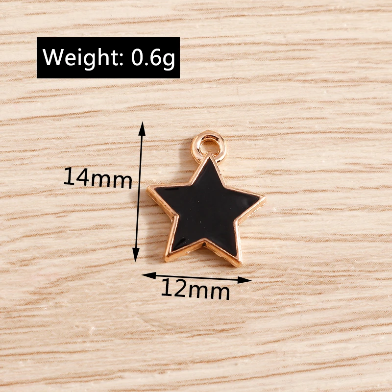 10pcs/lot Enamel Alloy Enamel Charms for Jewelry Making Cute Moon Star Sun Charms Pendant for DIY Necklaces Earrings Accessories