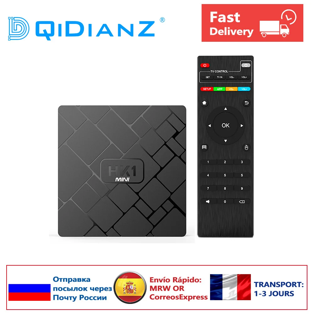 HK1 мини ANDROID 8.1​ Смарт ТВ Приставка поддерживает Youtube Smart TV Box процессор Rockchip RK3229 Quad