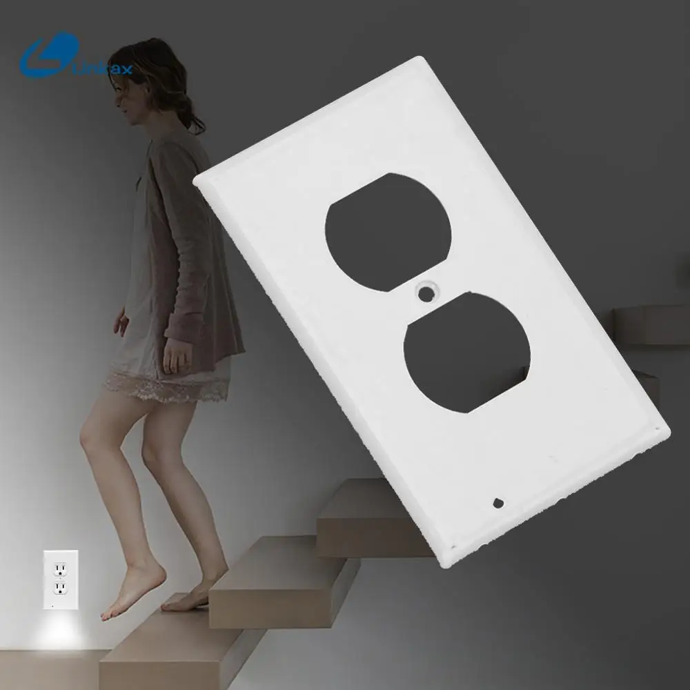 

1/2pcs Hallway Emergency Lamp Outlet Cover Light Sensor Outlet Wall Plate With LED Night Lights Bedroom Bathroom Night Lamp