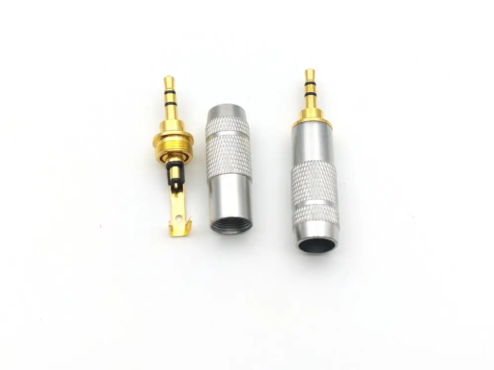 200pcs 2 5mm stereo Repair Headphone Jack Plug Cable Audio Solder connectors New