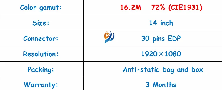 72% Цвет экран ноутбука LP140WF3-SPD1 подходит B140HAN01.3 LTN140HL02FOR LENOVO 04X0436 Dell Latitude E7440 E7450 1920*1080 30PIN