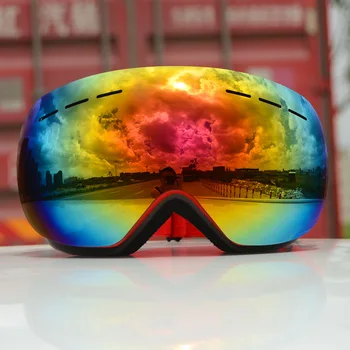 

Adult Ski Goggles Large Spherical Glasses Cocker Myopia Glasses Single Layer PC