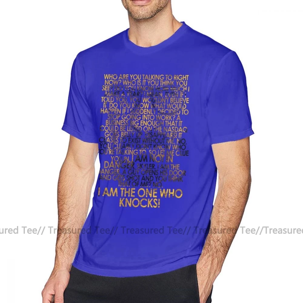 Футболка «Breaking Bad», футболка «Breaking Bad-Heisenberg», Мужская большая футболка, Повседневная забавная футболка из 100 хлопка с графическим рисунком - Цвет: Blue