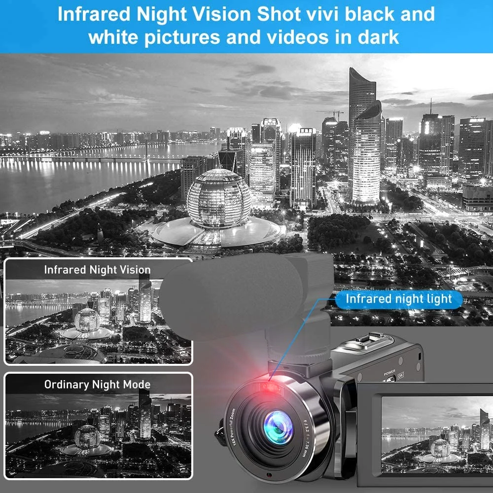 US $80.62 KOMERY Video Camcorder WiFi Webcam For Youbute 16X Digital Zoom Camera 30 Inch Touch Screen Night Vision Video Digital Handycam