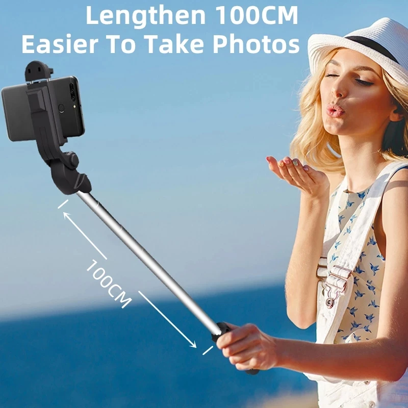 Mini Selfie Stick Led Fill Light Bluetooth Tripode Para Movil Lamp Phone Stand Portabl Con Luz Palo Extensible Video Stojak