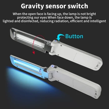 

Handheld UVC Disinfection Lamp USB UV Sterilization Lamp Foldable Germicidal Ultraviolet light For Home Kitchen Bedroom UV Lamp