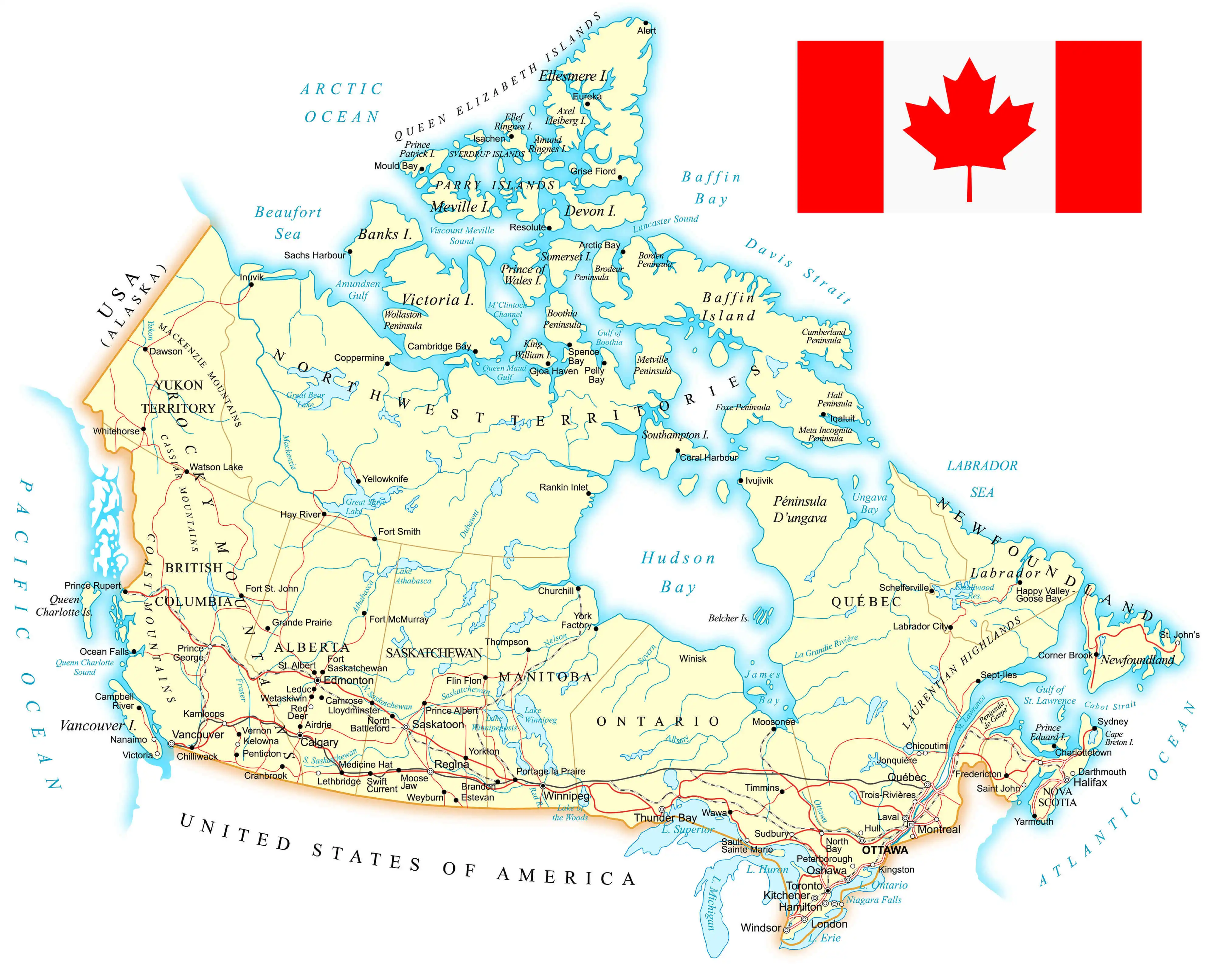 16style Choose Canada Map Art Film Print Silk Poster Home Wall Decor | Дом и сад