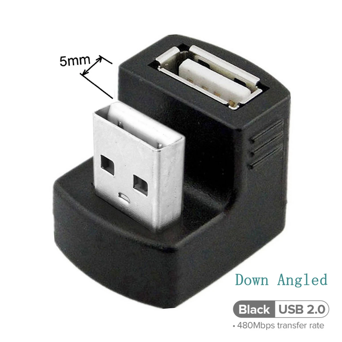 180° Angled U-Shape USB Adapter, 5Gbps USB 3.0/2.0 TYPE-C Male to Female Extension Connector, 10Gbps Transfer Speed Description Image.This Product Can Be Found With The Tag Names Angle usb 30 adapter connector, Angled adapter usb female, Type usb extension cable angled male female