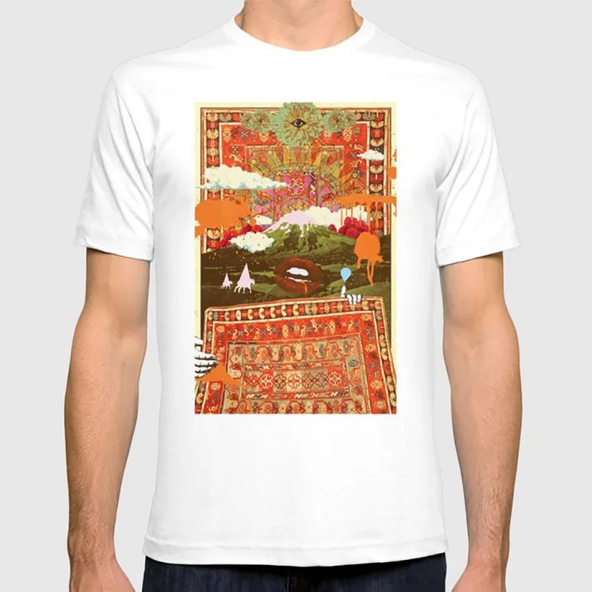 MORNING PSYCHEDELIA футболка пейзаж психоделическая psychedelia губы dali trippy 60s 1960s ковер горный