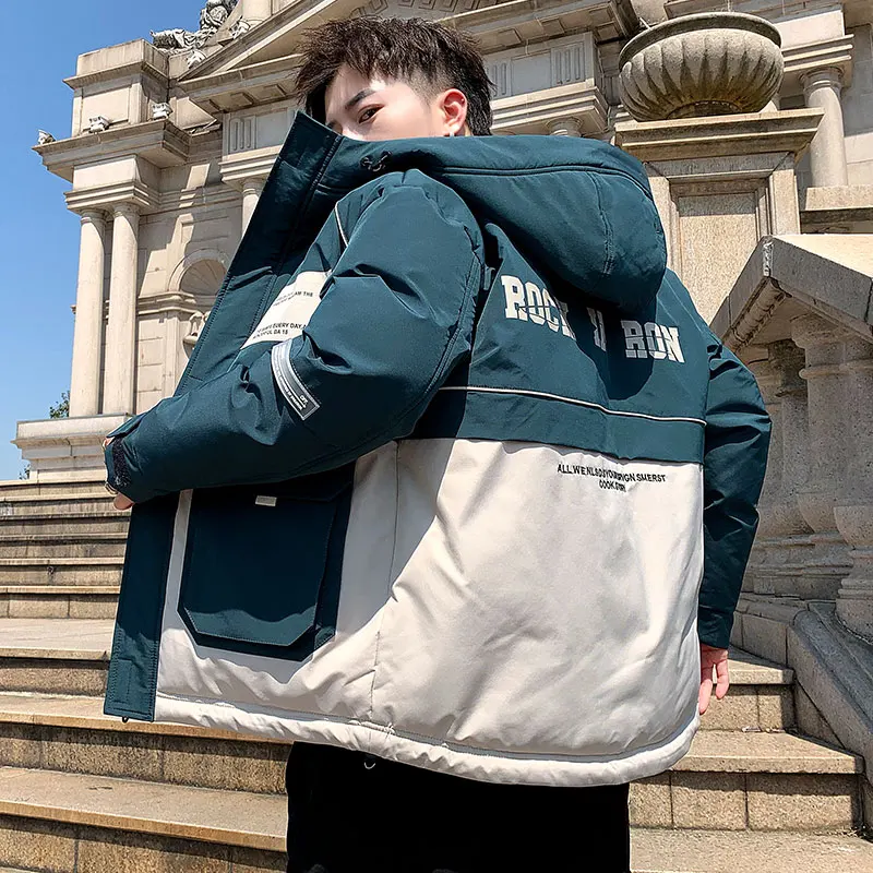New Casual Men's Hooded Cotton-Padded Jacket Autumn Winter Parkas Outerwear Thick Warm Down Coats Large Size M-4XL Tops Clothing