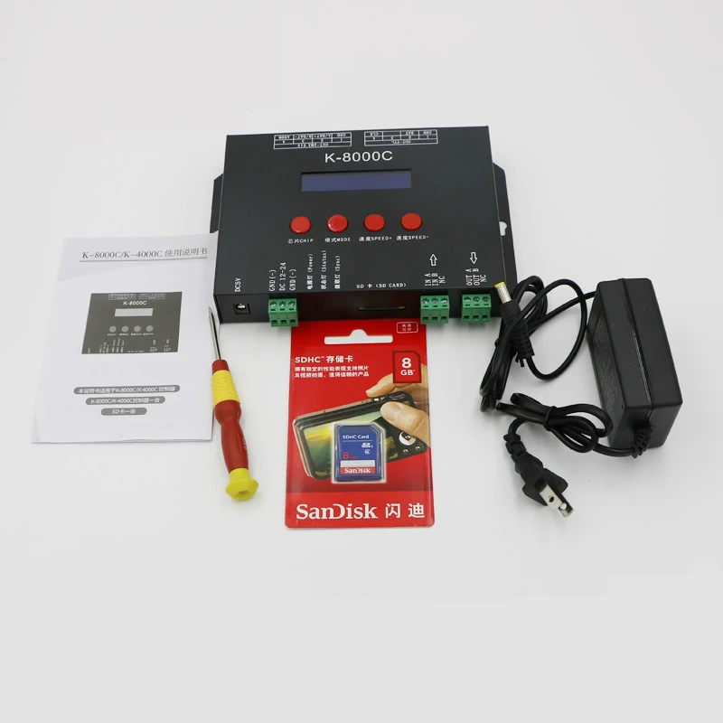DC5 24V K 8000C 8 Port 8912 пикселей WS2811 SK6812 WS2812B UCS1903 DMX RGB/RGBW светодиодный контроллер