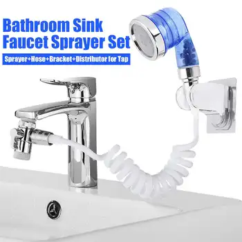 

3 Modes Bath Shower Adjustable Jetting Shower Head High Pressure Handheld Water Saving Filter Bathroom Sink Faucet Sprayer Set