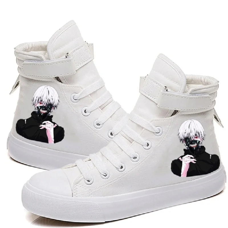 

Tokyo Ghoul Velcro Lace Hightop Sneakers Comfortable Canvas Shoes
