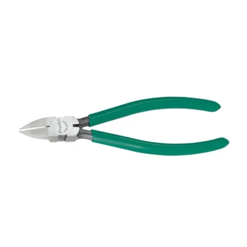 

CRV steel double-color stained plastic handle thin-edged nozzle pliers oblique nozzle pliers
