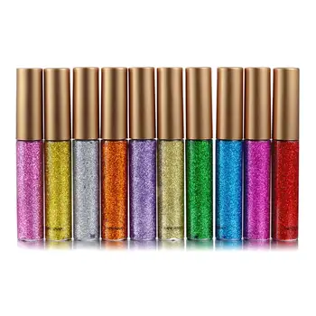

10PCS Glitter Liquid Eyeliner 10 Colors Long Lasting Waterproof Sparkling Eyeliner