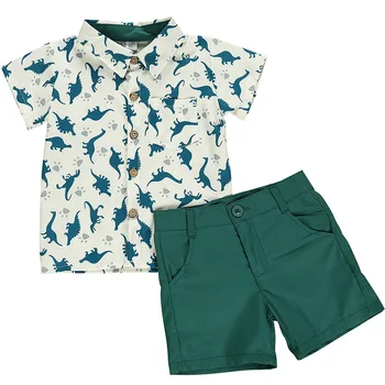 

Boys Sets Summer Toddler Baby Boy Clothes Dinosaur Print Shirt Tops+Short Pants 2Pcs Outfits Casual Clothes Summer New
