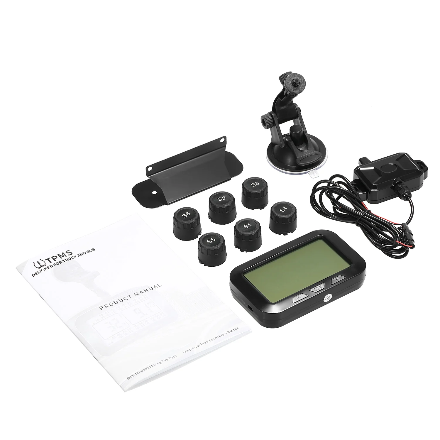 Система контроля давления в автомобильных шинах TPMS, система охранной сигнализации для автомобилей s Предупреждение о температуре давления в шинах с 6 внешними датчиками
