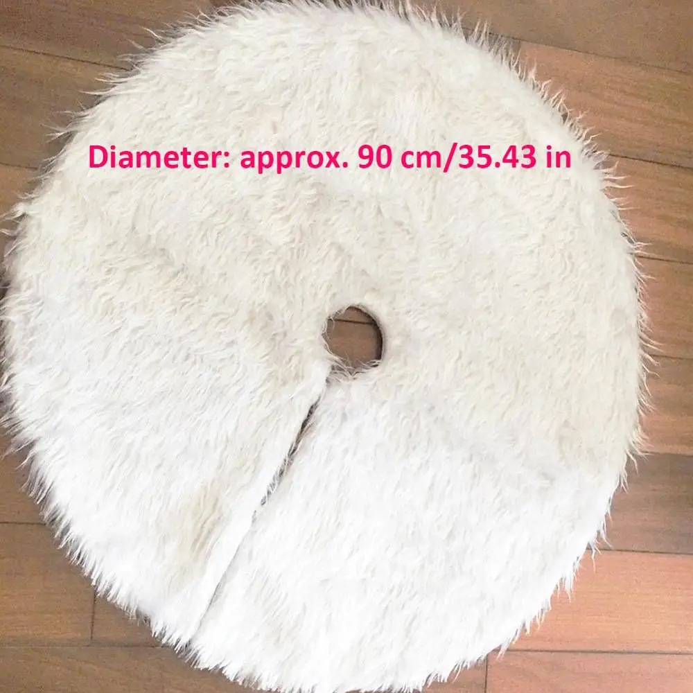 a 90cm as pic 60/78/90/122 см белый ковер для рождественской елки, юбки, коврик для рождественской елки, коврик для ног, рождественские украшения для дома - Цвет: a 90cm as pic