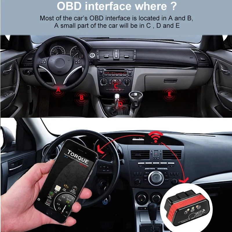 KW901 obd elm327 v1.5 поддерживает все obd2 протоколы elm 327 wifi 1,5 obd2 сканер wi fi для Android/IOS автомобильный диагностический инструмент скорость