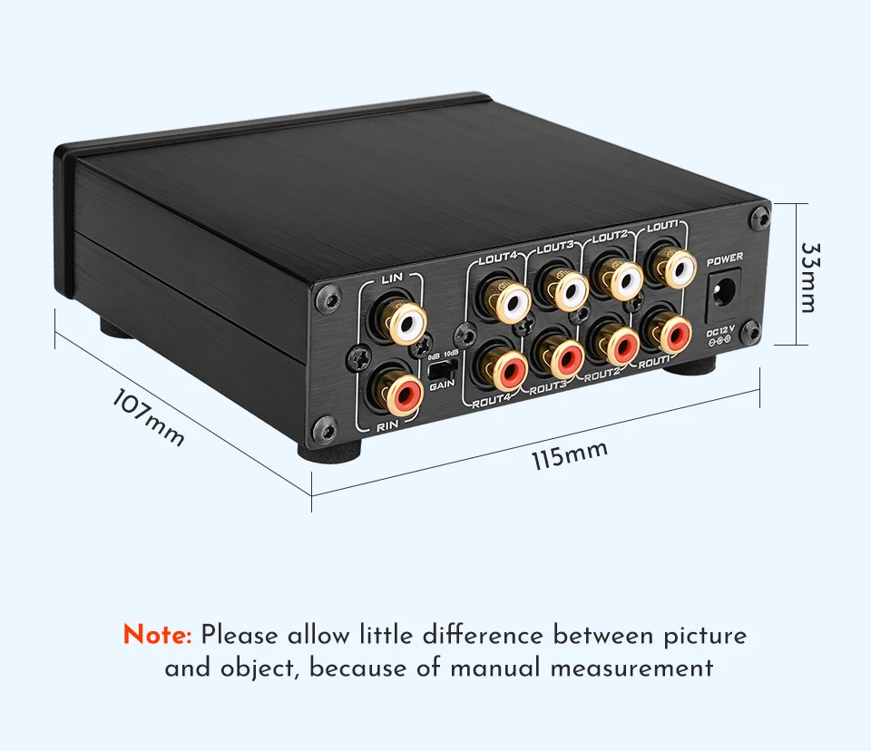 AIYIMA HiFi Enthusiast без потерь аудио сплиттер NE5532 Op Amp с контролем тона один вход четыре выхода для мощности домашнего усилителя