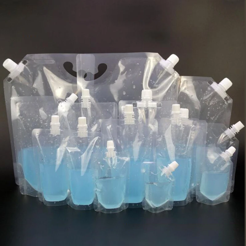 

HARDIRON Transparent Plastic Spray Pocket Juice Wine Milk Coffee Liquid Packaging Bag Beverage Bag Food Material Storage Bag