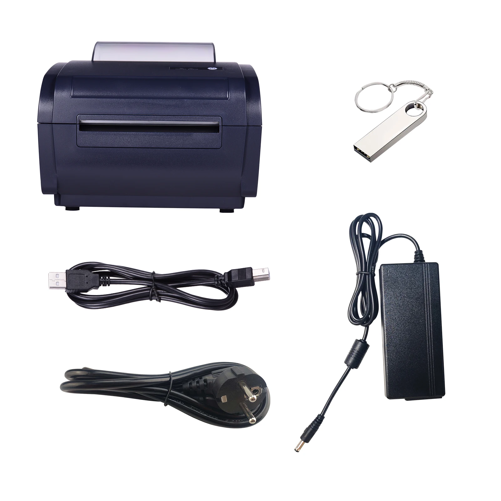 105mm Desktop Thermal Label Printer for 4x6 Shipping Package Label 160mm/s USB&BT Printer Label Maker Sticker Max.110mm Paper