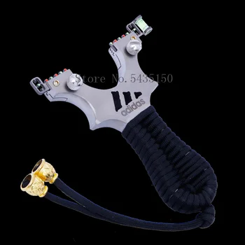 

Stainless steel fast slingshot flat rubber band horizontal sight straight rod high precision slingshot hunting and shooting