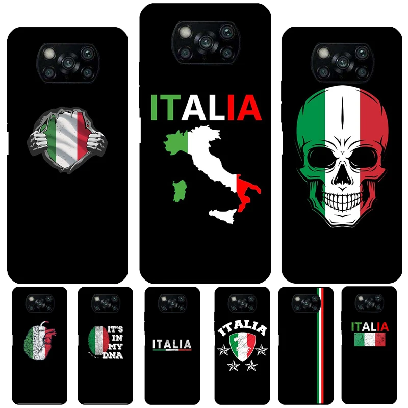Italia Italia Bandiera Nazionale Per Xiaomi 13 11T 12T Pro 12X 12 Lite Custodia Per Poco F5 X3 X5 Pro F4 X4 Gt C40 M5S F3 Coque