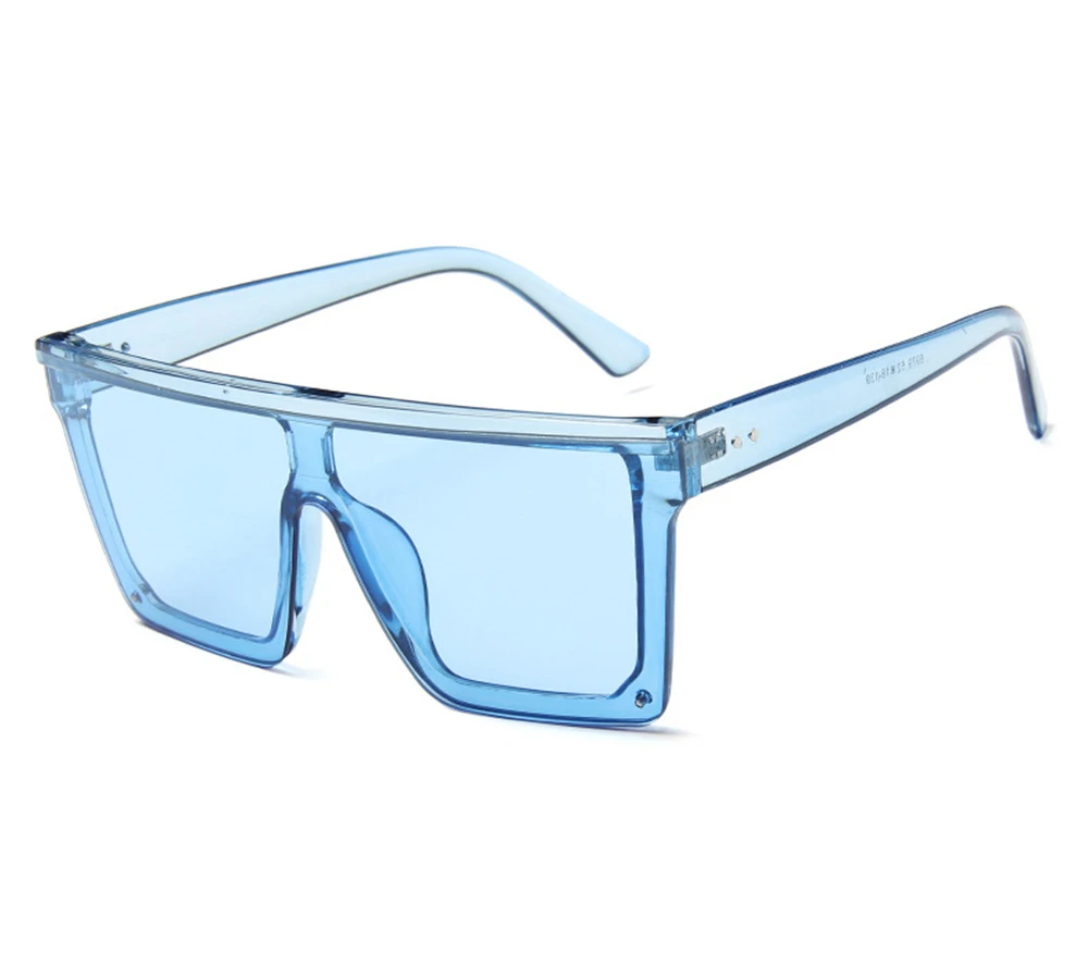 Blue frame blue Взрывной тренд большая коробка сиамские солнцезащитные очки мужские слон серый личности солнцезащитные очки женские Открытый Пляж очки для путешествия - Цвет линз: Blue frame blue
