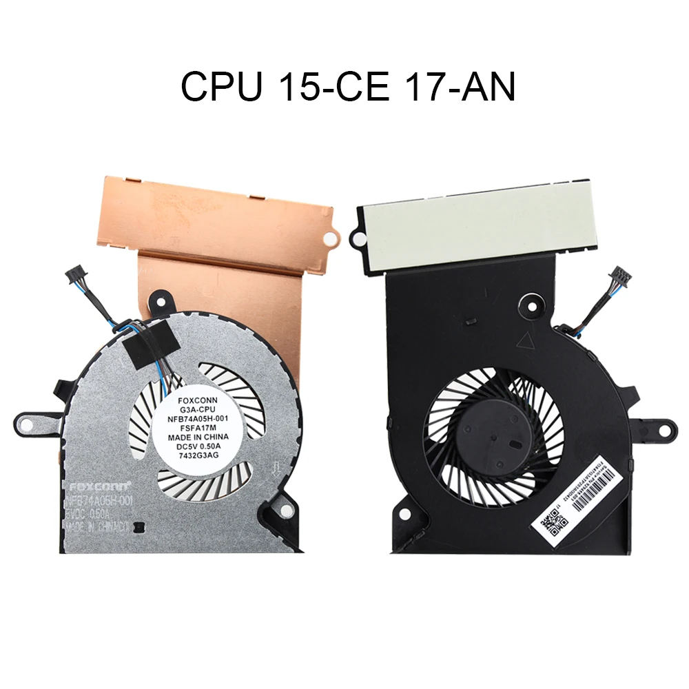 Original New for HP OMEN 15-CE 17-AN G3A-CPU Cooling Fan 929455-001 