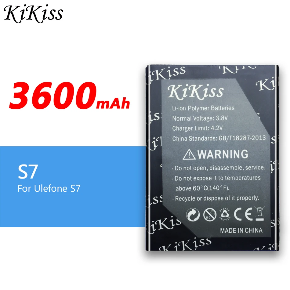 Сменный аккумулятор KiKiss оригинальный 3600 мАч для Ulefone S7 литий ионный полимерный