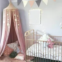 5Pcs 2.5M DIY Baby Bed Hanging Decoration Gold Silver Sparkling Stars Baby Room Decor Baby Crib Kids Girls Rooms Walls Decor
