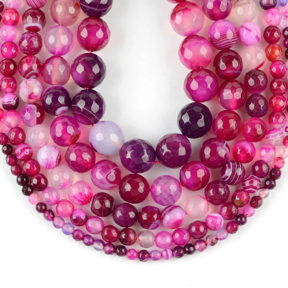 4/6/8/10/12mm Pierre Naturelle Matte Perles Rondes Pour Bijoux Faire Des Perles Lâches Bracelet Bricolage Agate-Ffleur, 12mm