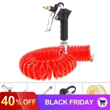 Пневматический чистящий воздушный компрессор высокого давления, пылезащитный пистолет, набор с 6 м гибким телескопическим шлангом, воздушный клапан для заводского автомобиля, очиститель