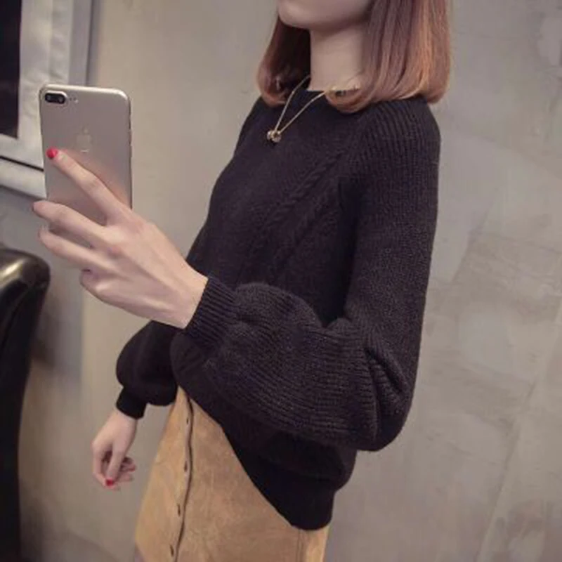 

Loose Hooded Women's Sweater Short Women's Sweater New Lazy Wind Spring And Autumn Candy Color Solid Color Bottoming Shirt