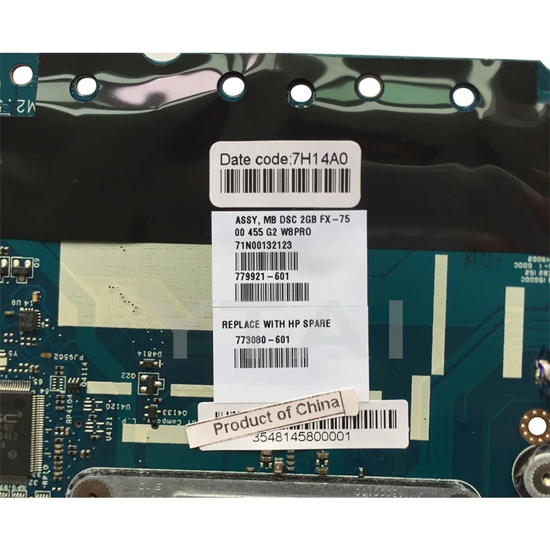 LA-B191P для hp 445 455 G2 Материнская плата ноутбука FX-7500 Процессор 779921-601 773080-601 тест неповрежденным
